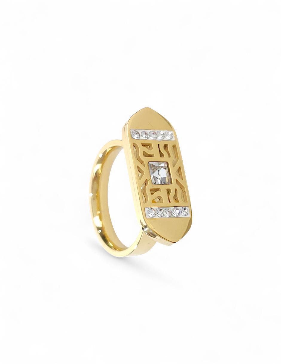 Collar, pulsera, anillo y aretes zirconia 7