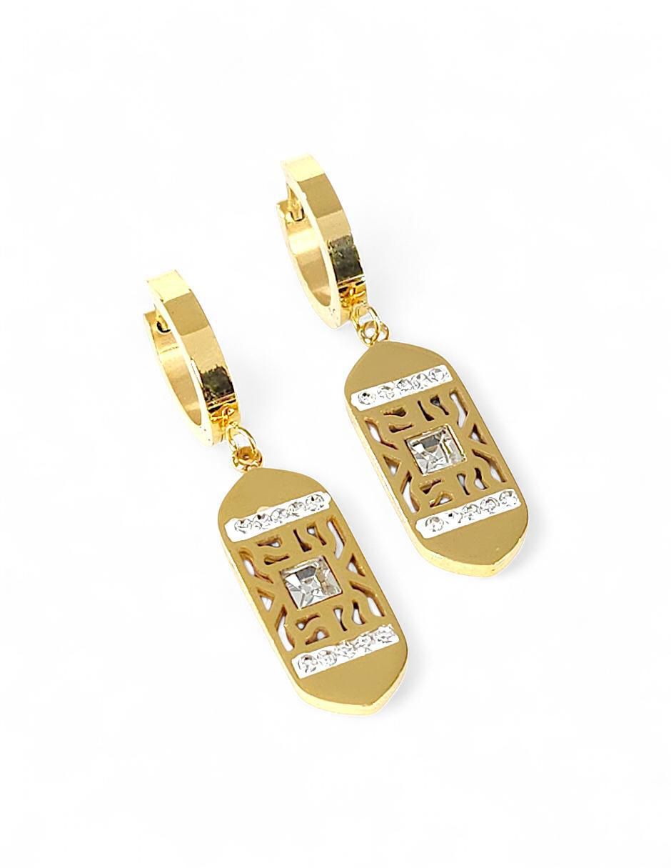 Collar, pulsera, anillo y aretes zirconia 9