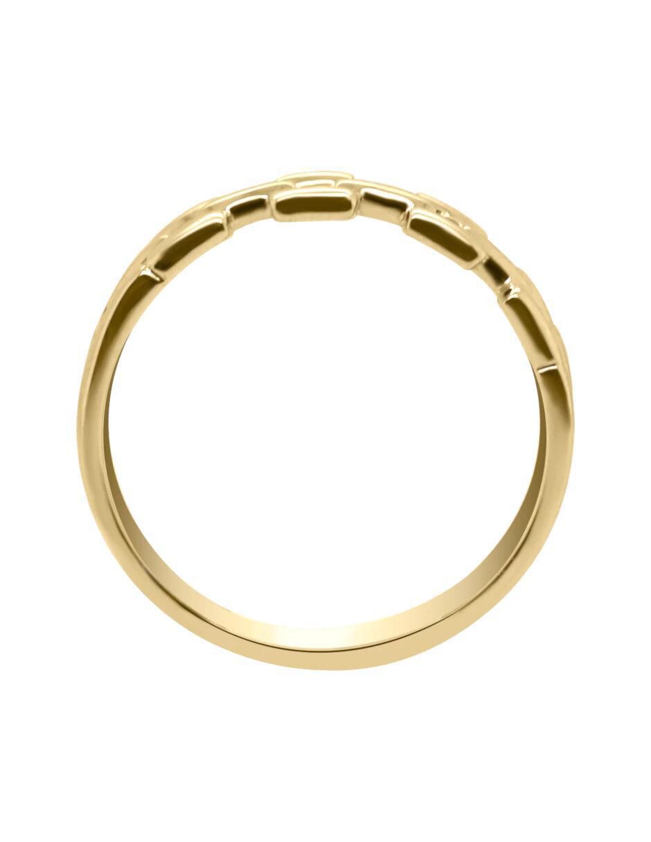Anillo de cadena Eslabones 14 k de oro brillante 2