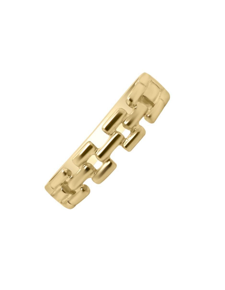 Anillo de cadena Eslabones 14 k de oro brillante 3