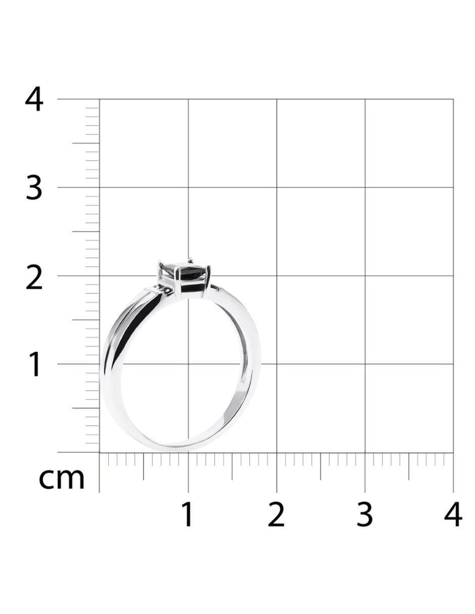Anillo cuadrada 14 k de oro blanco zirconia brillante 5