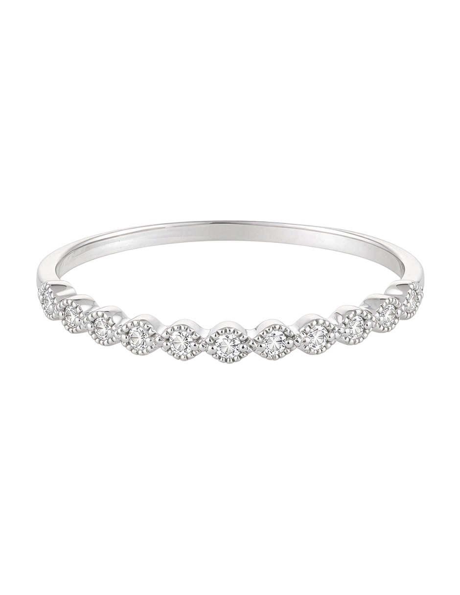 Churumbela de oro blanco 14 k MJJ Brilliant Inc diamante