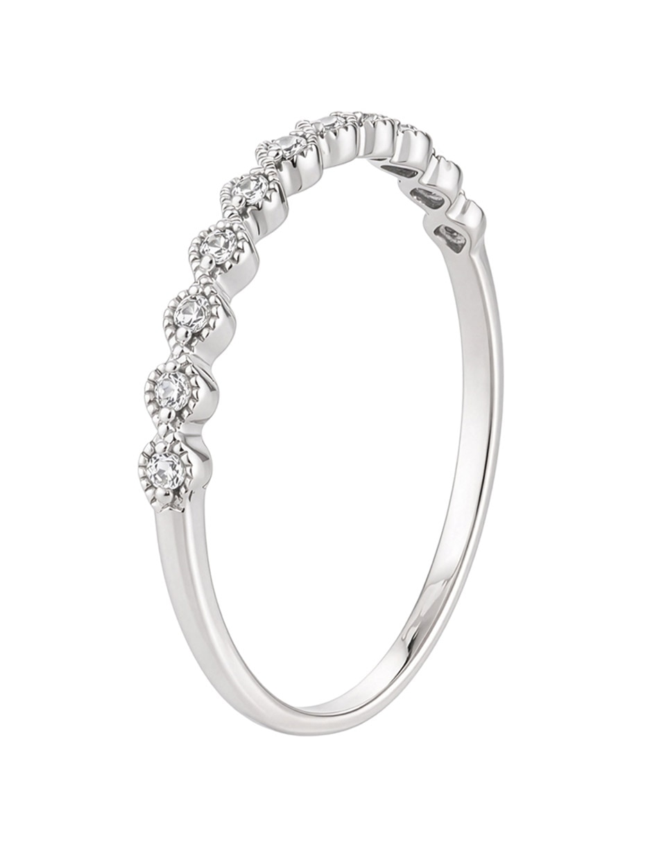 Churumbela de oro blanco 14 k MJJ Brilliant Inc diamante