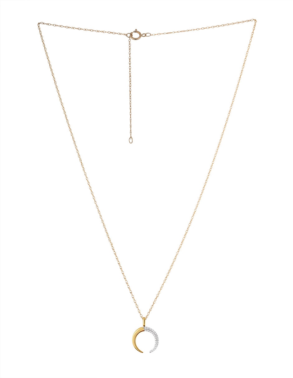Collar luna de oro 14 K 2