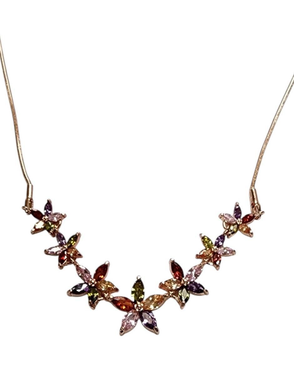 Gargantilla no aplica "de (si aplica)" flor limerence by claudia herrera no aplica "de" oro laminado 14 k