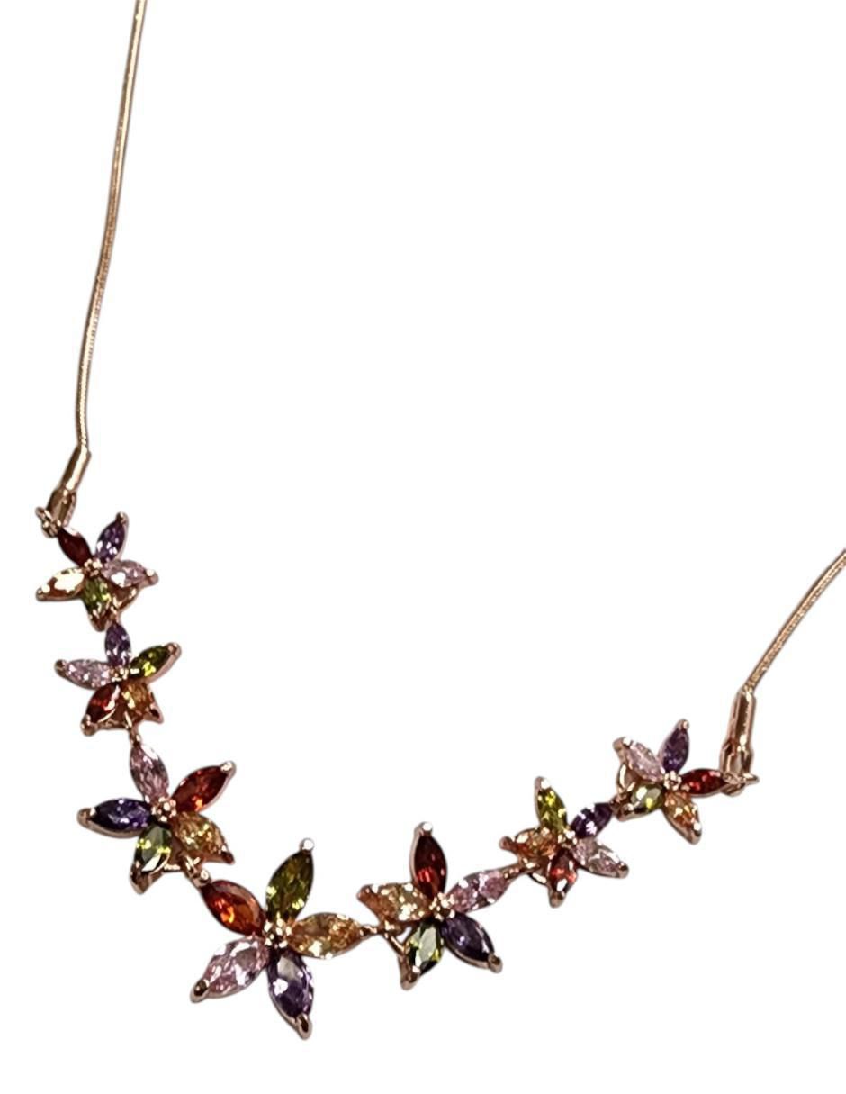 Gargantilla no aplica "de (si aplica)" flor limerence by claudia herrera no aplica "de" oro laminado 14 k
