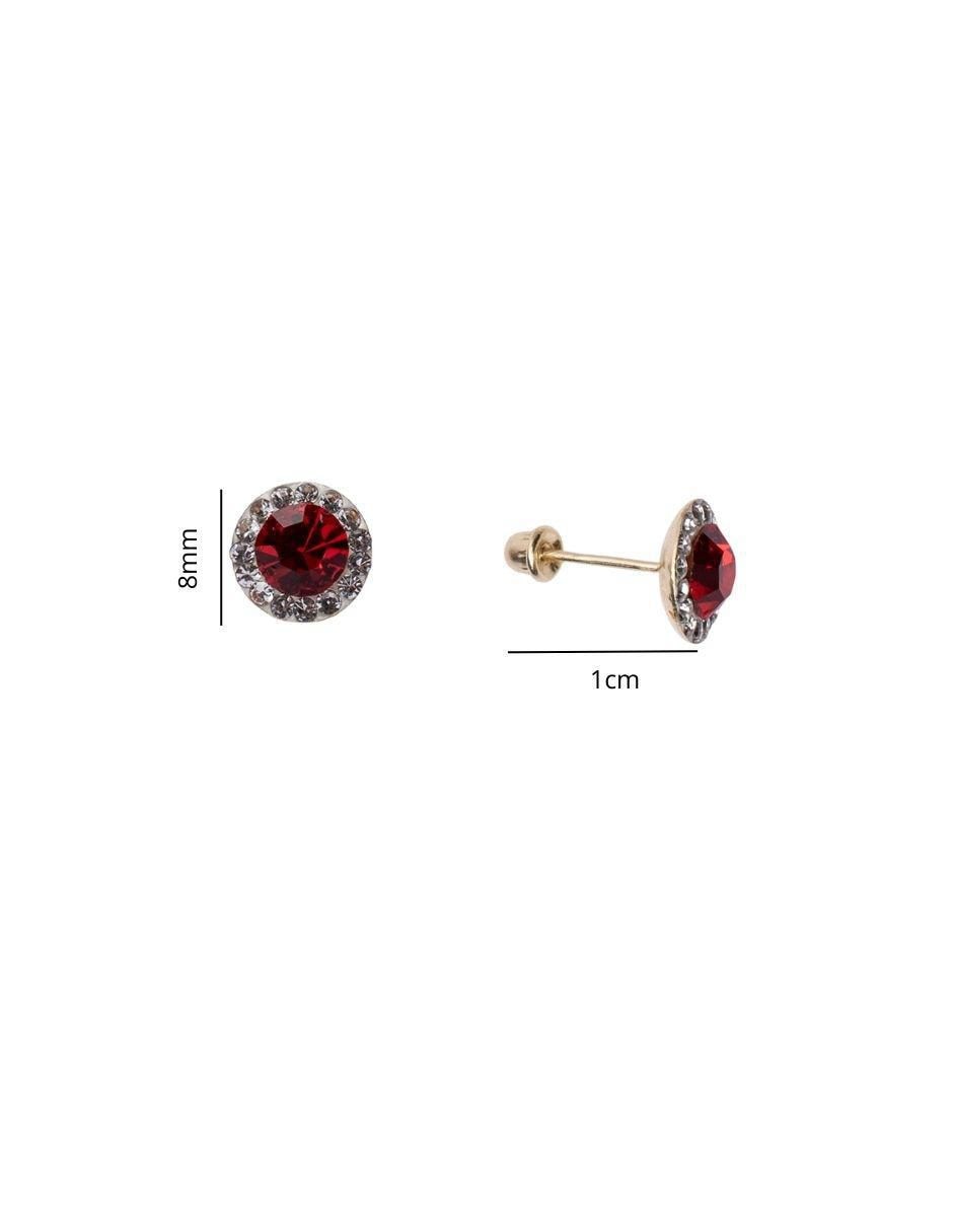 Broqueles circulares de oro 14 K con acabado brillante 5