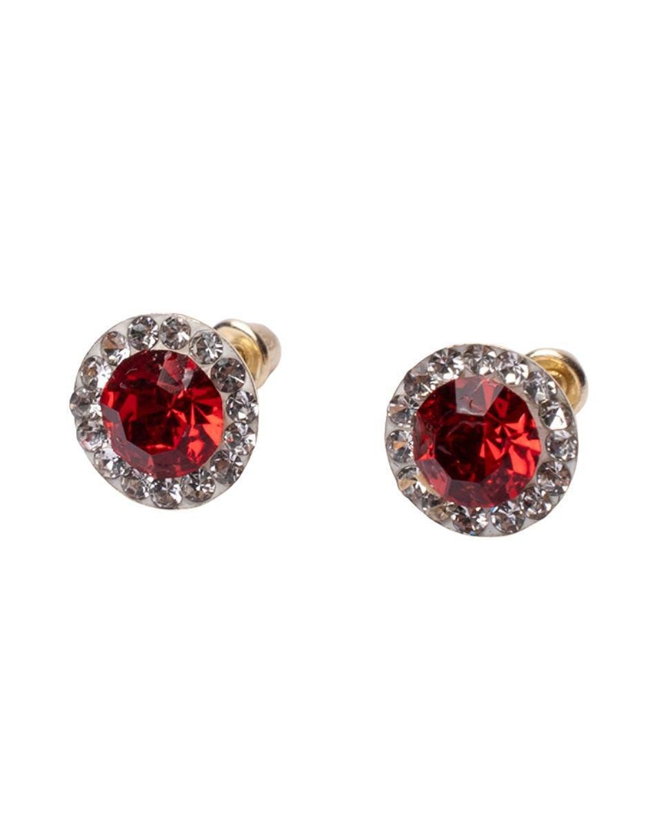 Broqueles circulares de oro 14 K con acabado brillante 4