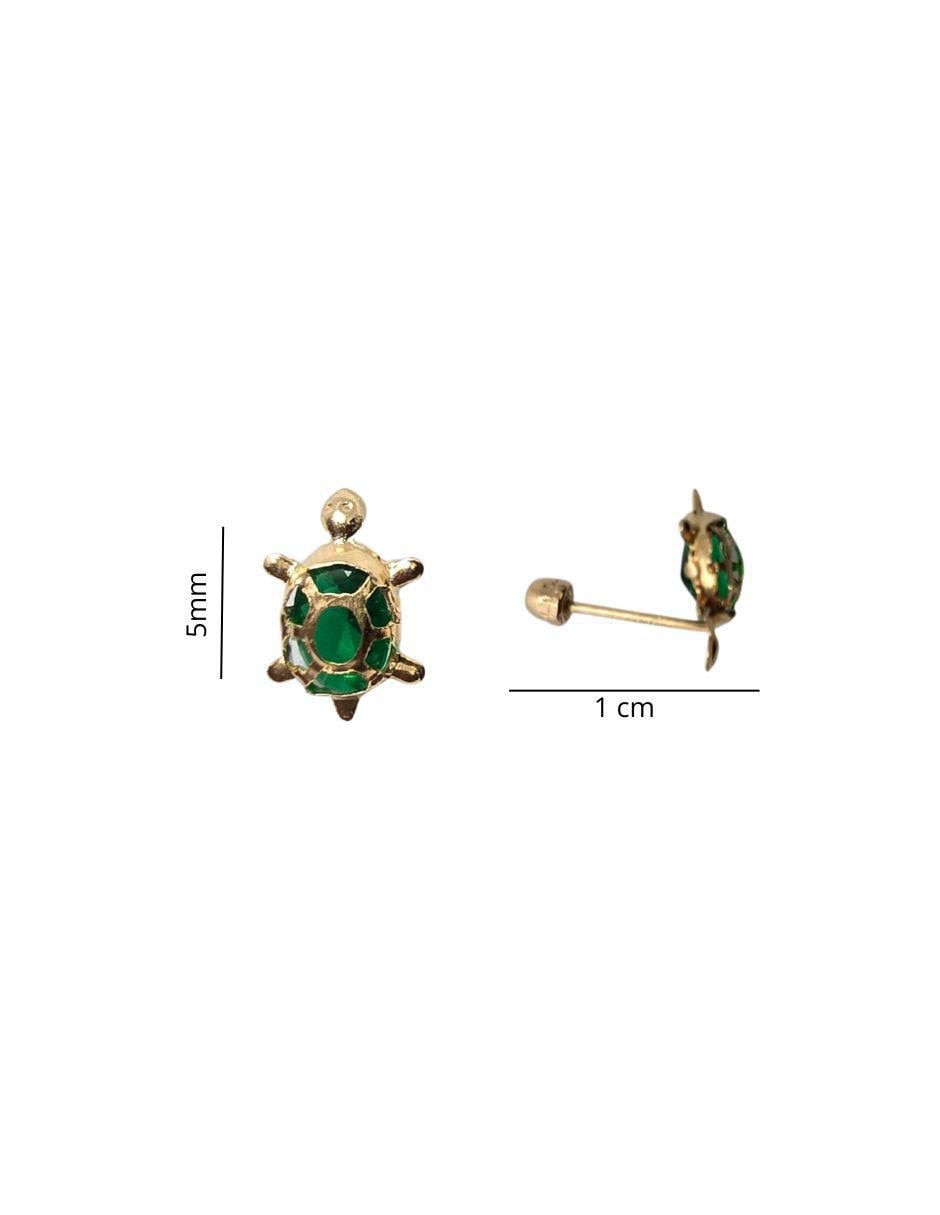 Broqueles de tortuga de oro 14 K con acabado pavé 5