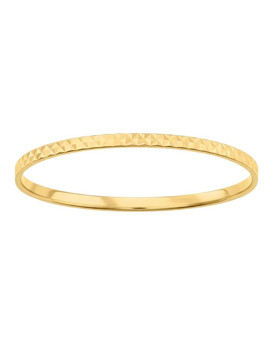 Anillo circular 10 k de oro amarillo brillante