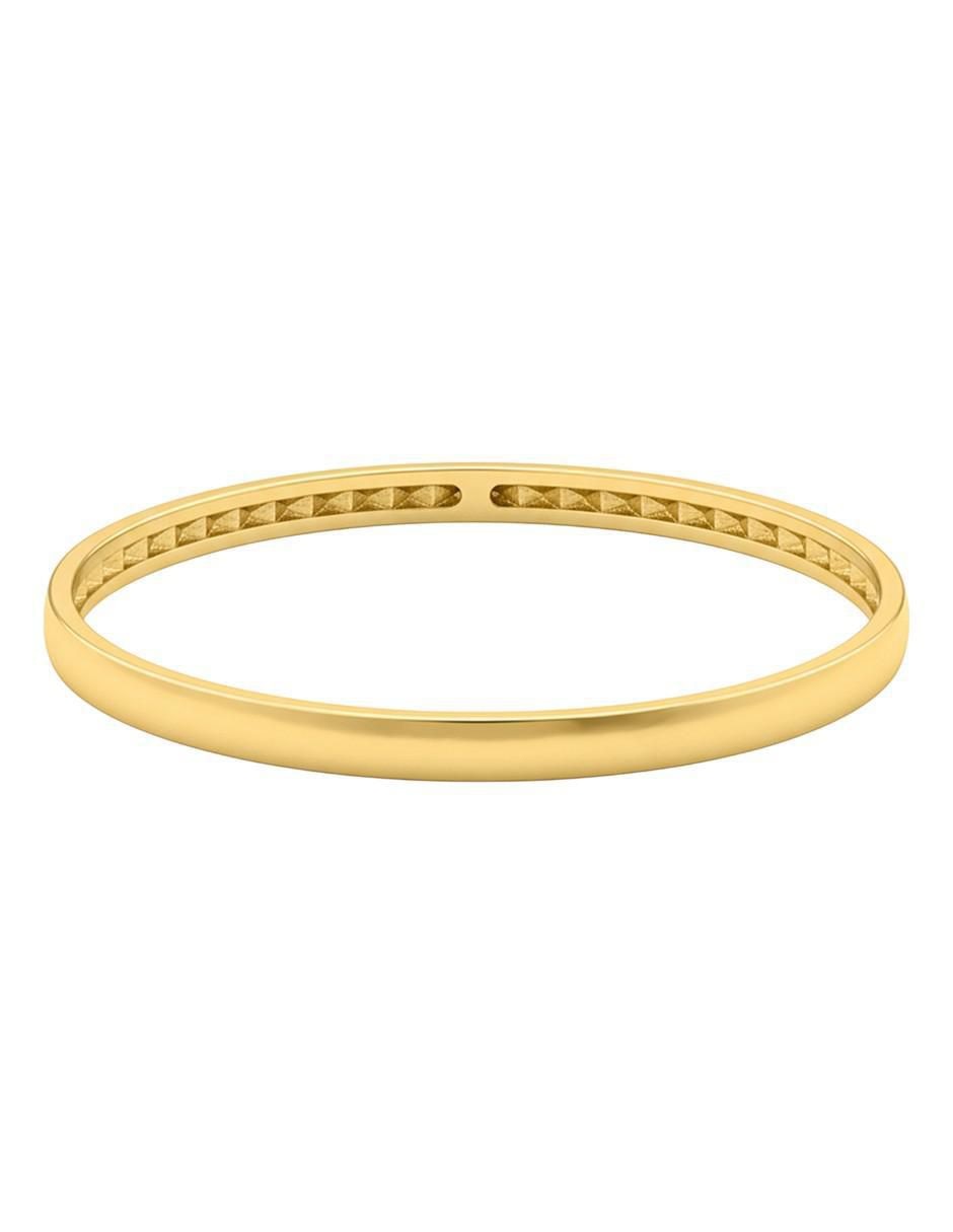 Anillo circular 10 k de oro amarillo brillante
