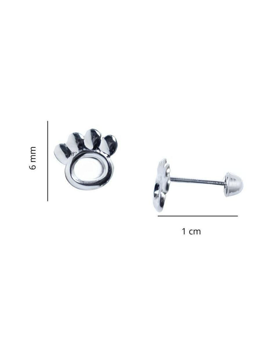 Broqueles de huella de plata P 925 4