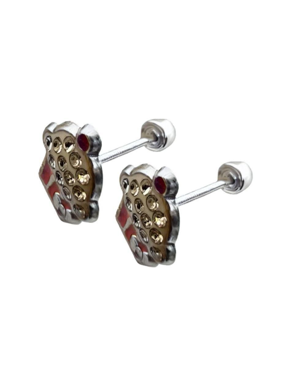 Broqueles de cupcake de plata P 925 con acabado pavé 2