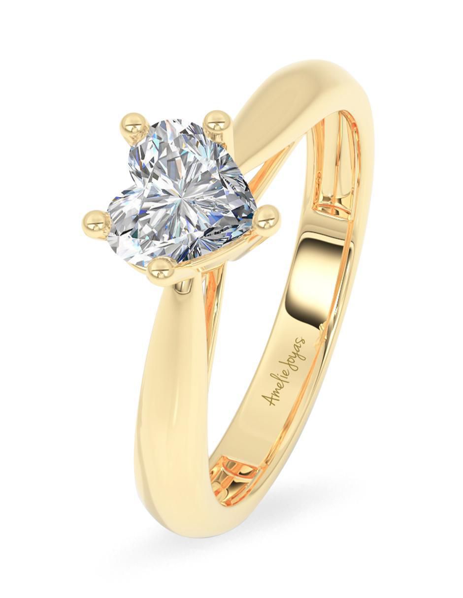 Anillo de compromiso 14 k diamante 4