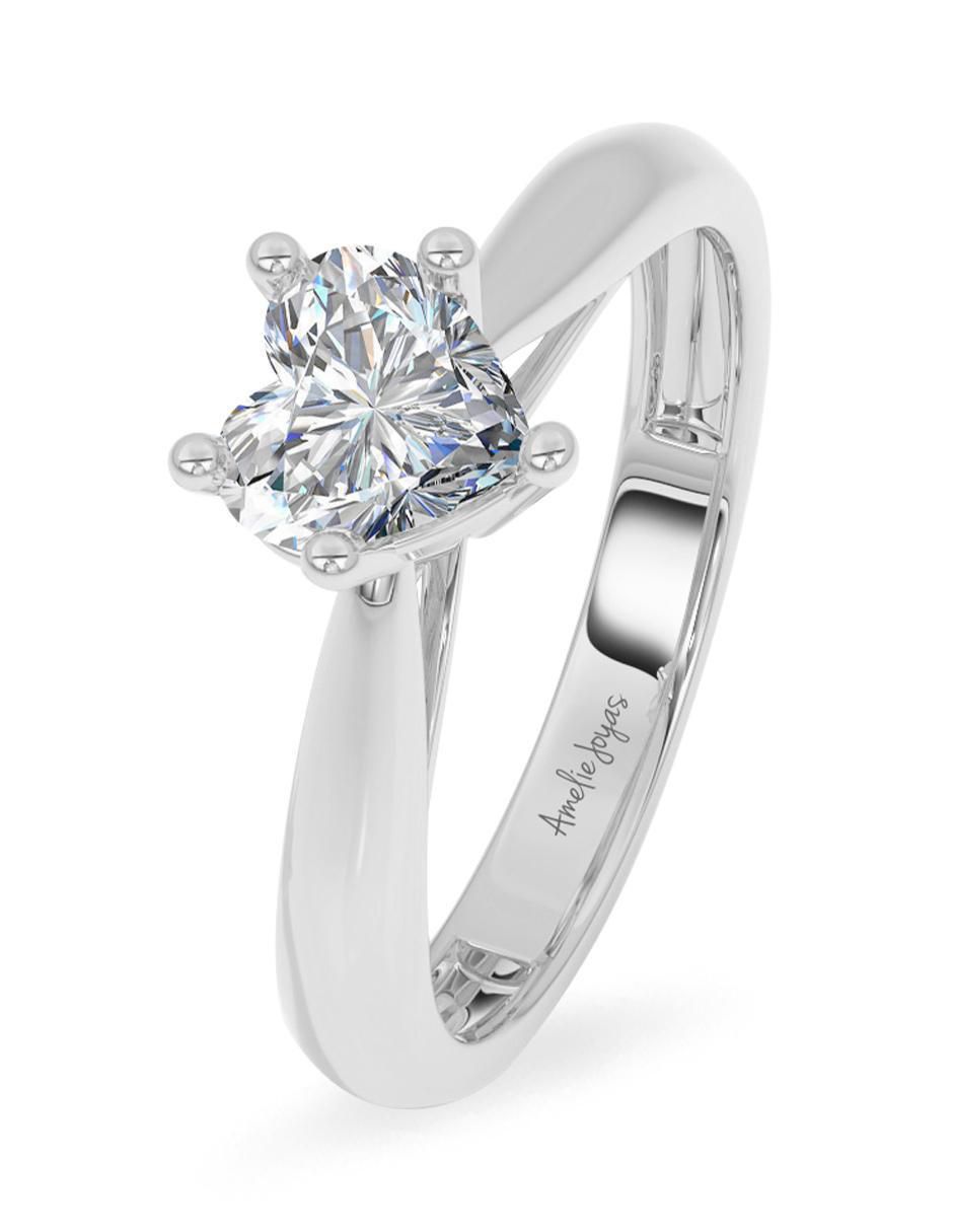 Anillo de compromiso 14 k diamante 2