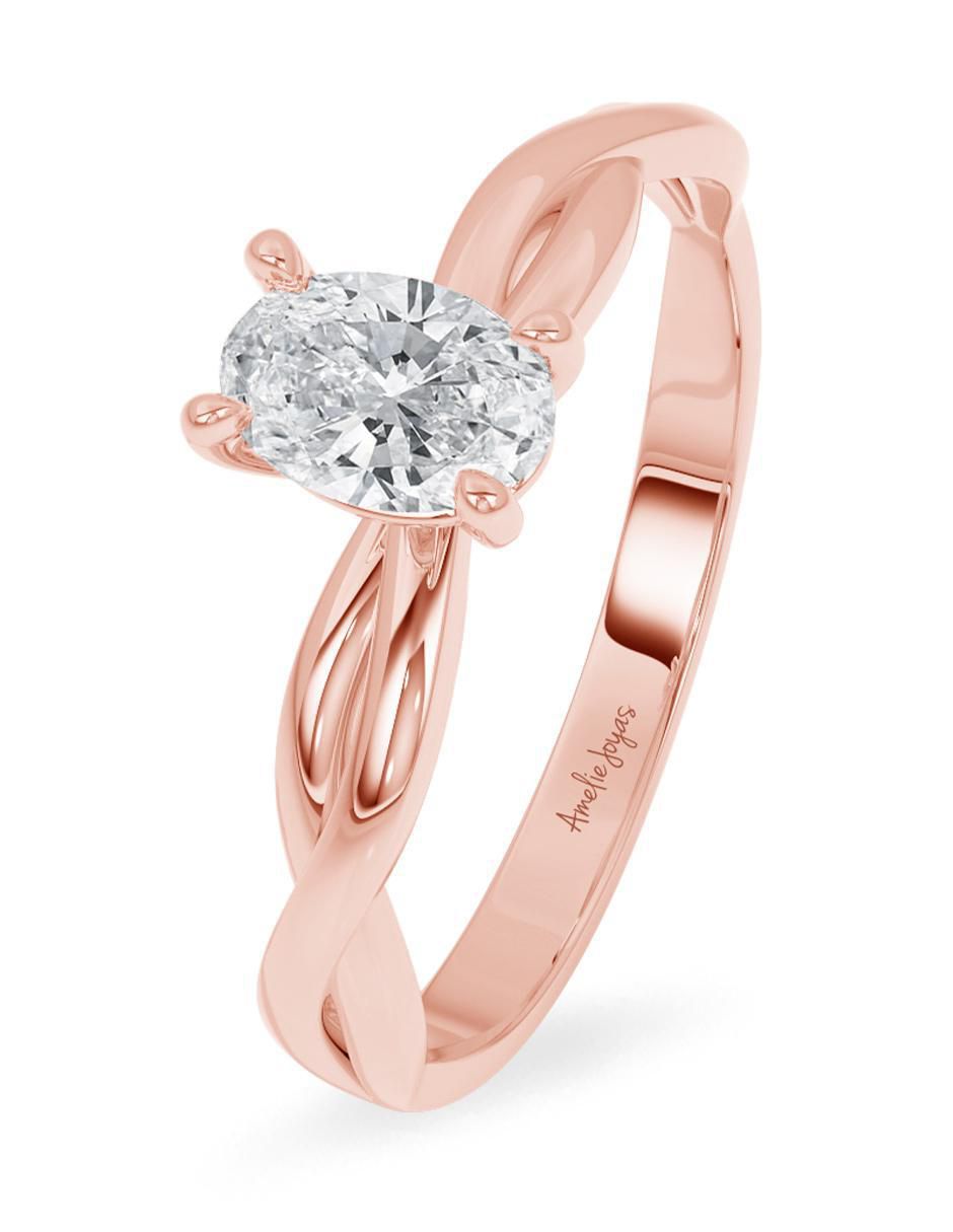 Anillo de compromiso 14 k diamante 2