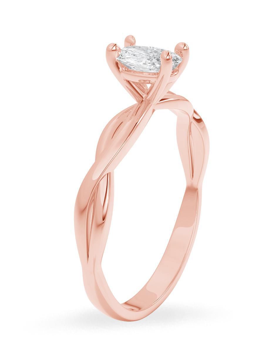Anillo de compromiso 14 k diamante 4
