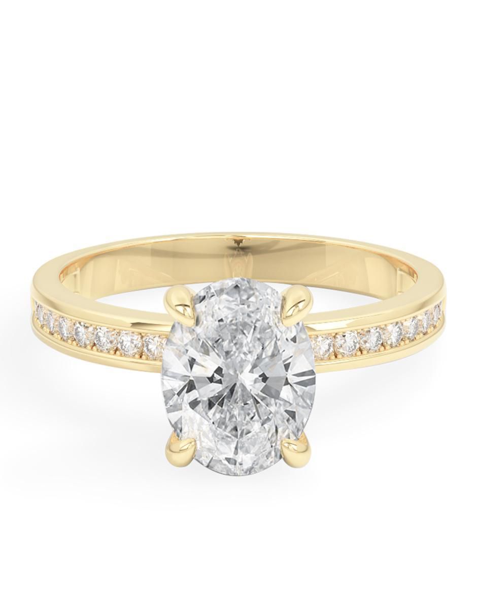 Anillo de compromiso de oro 14 k diamante Anillo de compromiso de oro 14 k diamante