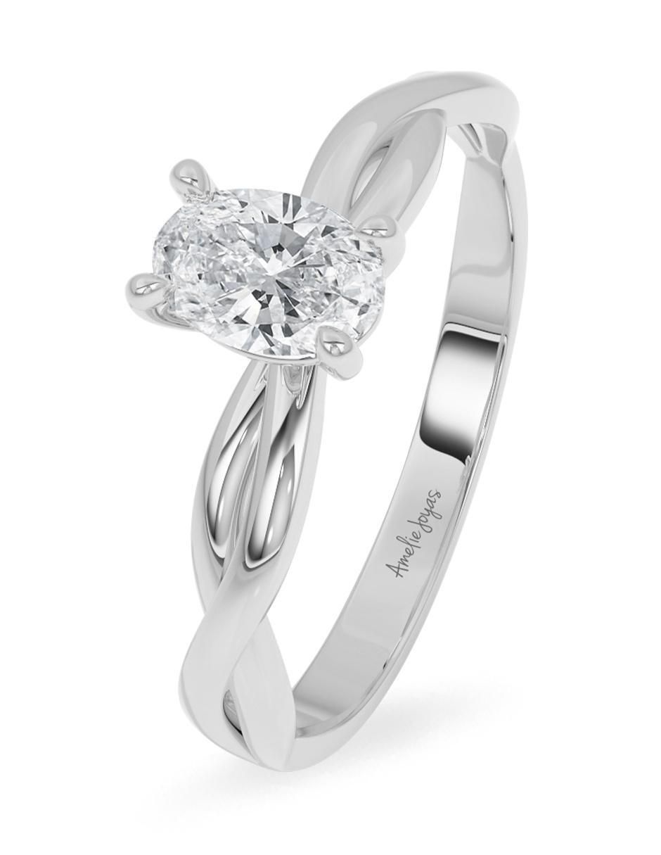 Anillo de compromiso 18 k diamante 2