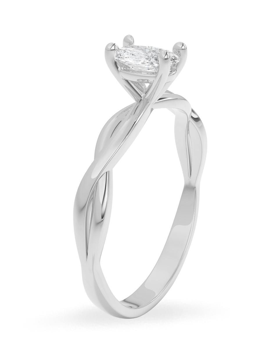 Anillo de compromiso 18 k diamante 4