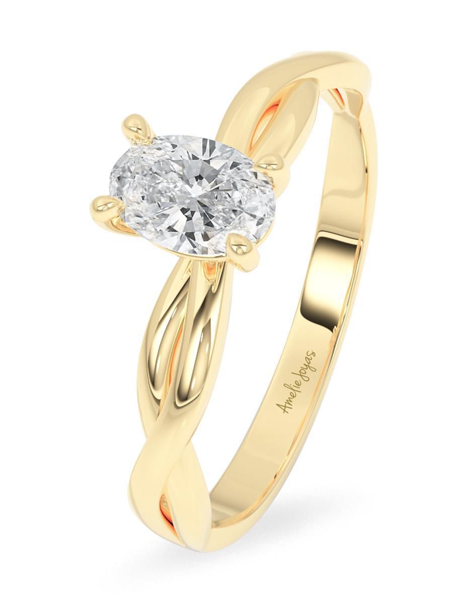 Anillo de compromiso 18 k diamante 4