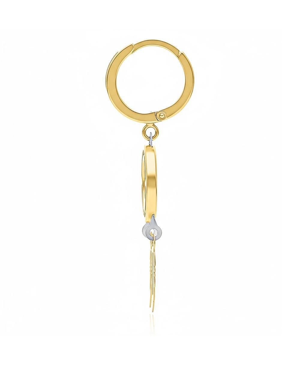 Arete de atrapasueños Joyería M de Leon de oro 10 K con acabado brillante zirconia 4