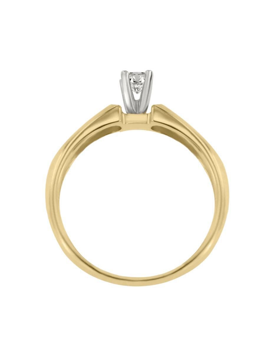 Anillo de compromiso 14 k Unity diamante 5