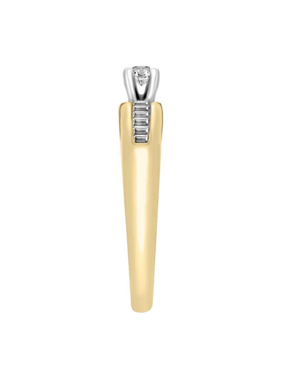 Anillo de compromiso 14 k Unity diamante 4