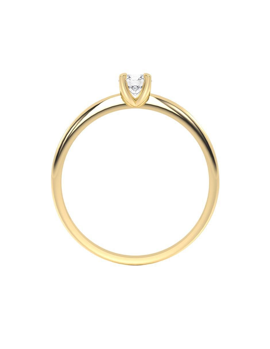 Anillo abba joyas 10 k de oro zirconia brillante