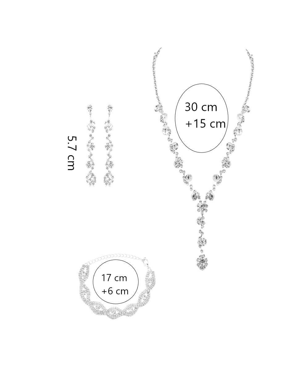Aretes, collar y pulsera cristal 5