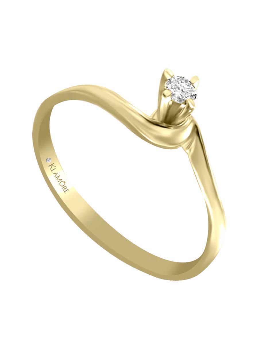 Anillo de compromiso 14 k Karolina diamante 2