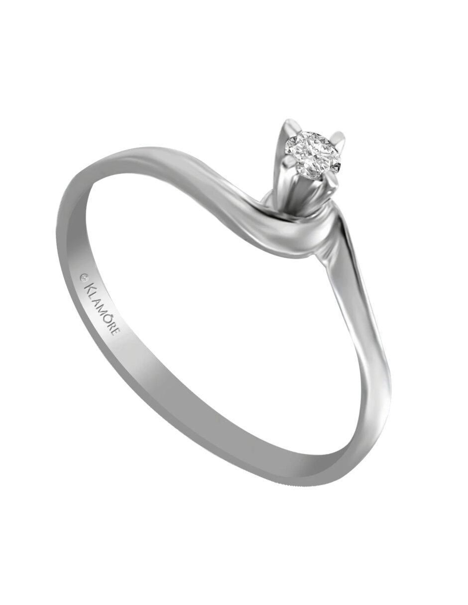 Anillo de compromiso 14 k Karolina diamante 4