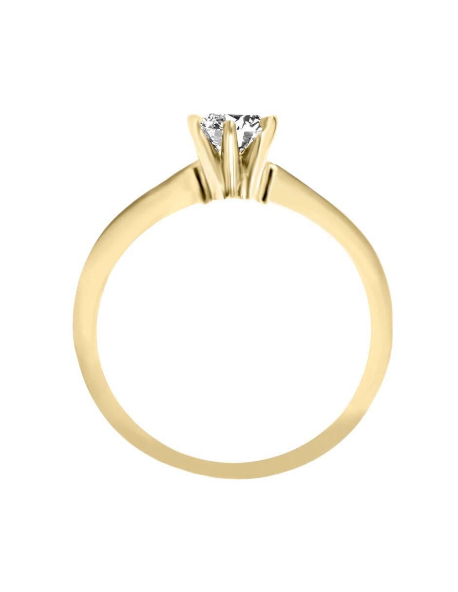Anillo de compromiso 14 k Carola diamante 4
