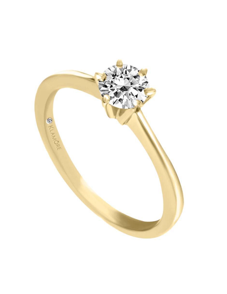 Anillo de compromiso 14 k Carola diamante 3