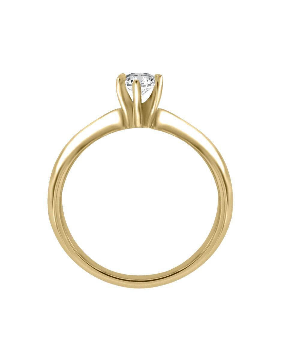 Anillo de compromiso 14 k Esplendor diamante 6