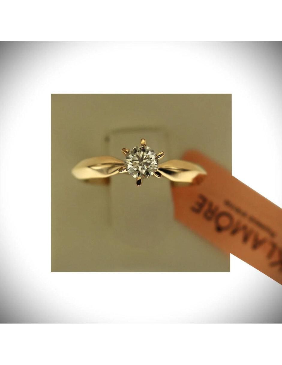 Anillo de compromiso 14 k Esplendor diamante 4