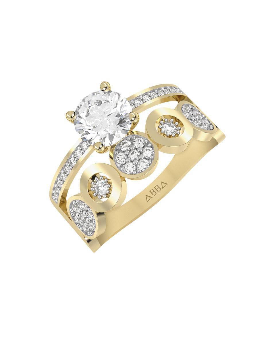 Anillo de compromiso 14 k 6