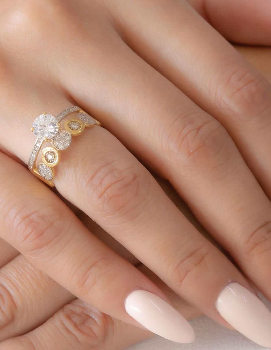 Anillo de compromiso 14 k 4