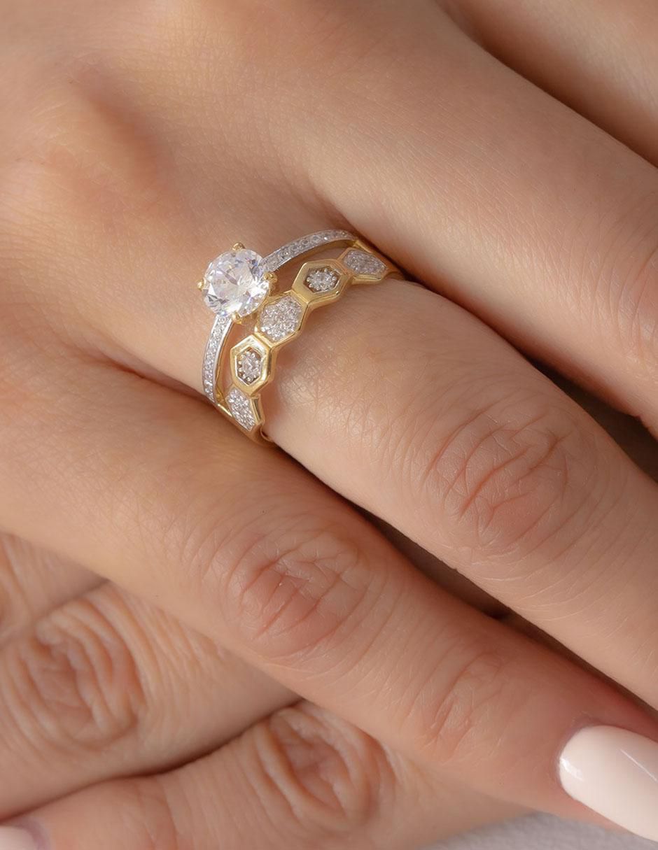 Anillo de compromiso 14 k 4