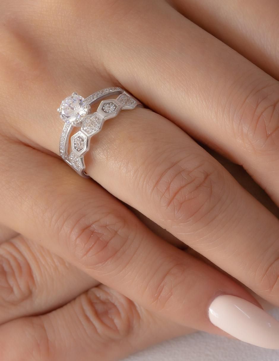 Anillo de compromiso 14 k 4