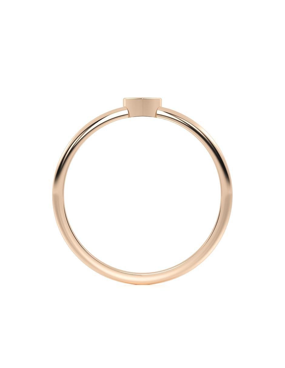 Anillo de corazón 10 k de oro pulido 3