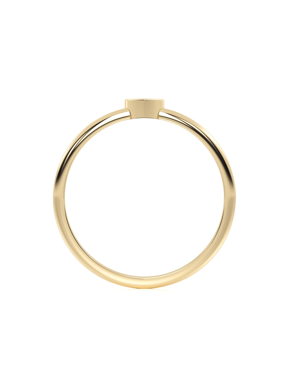 Anillo de corazón abba joyas 10 k de oro pulido