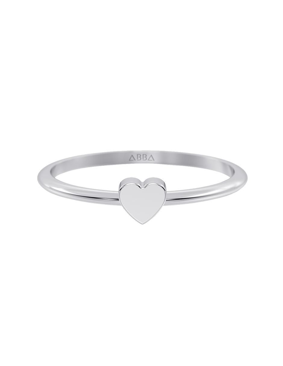 Anillo de corazón 14 k de oro pulido Anillo de corazón 14 k de oro pulido