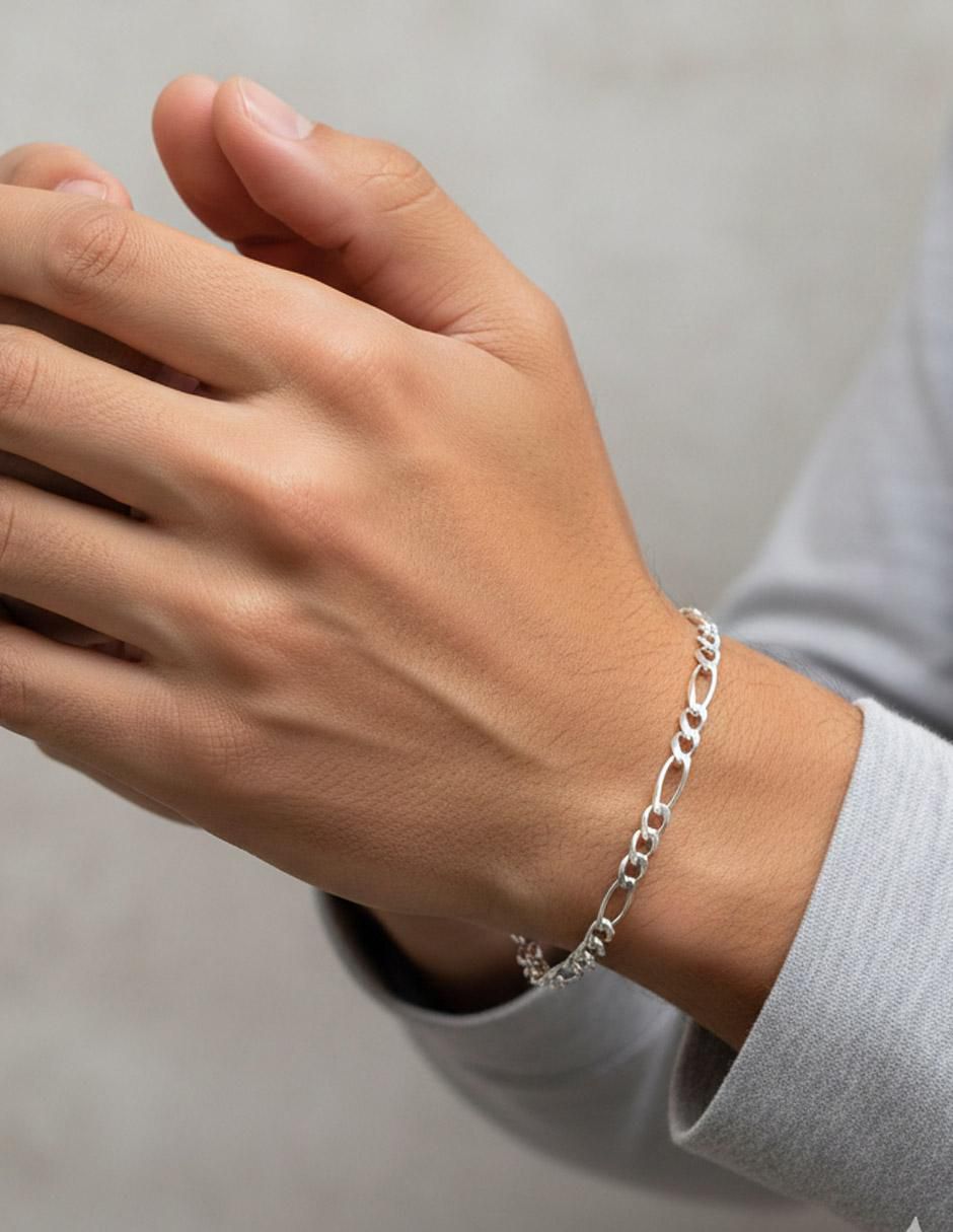 Pulsera de plata p 925 acabado mate 4