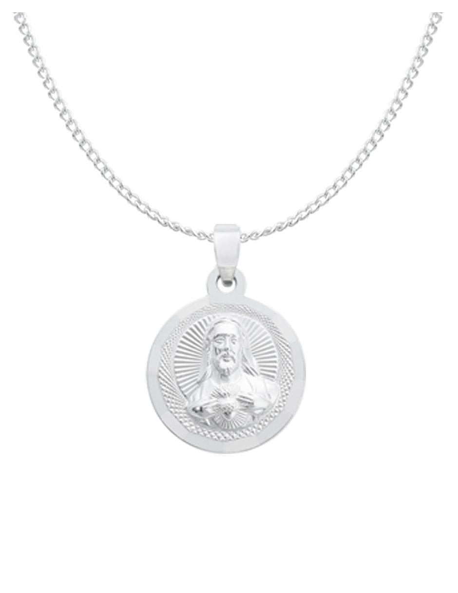 Collar sagrado corazón clepsidra de plata P 925