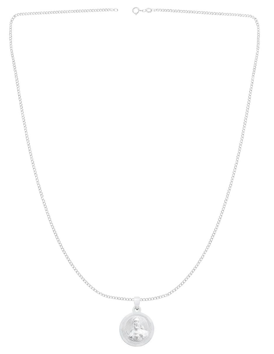 Collar sagrado corazón clepsidra de plata P 925