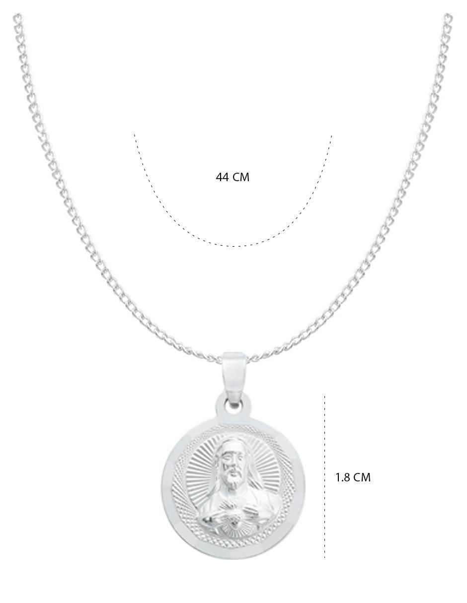 Collar sagrado corazón clepsidra de plata P 925