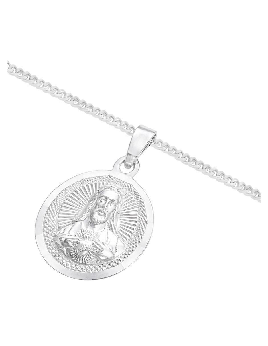 Collar sagrado corazón clepsidra de plata P 925