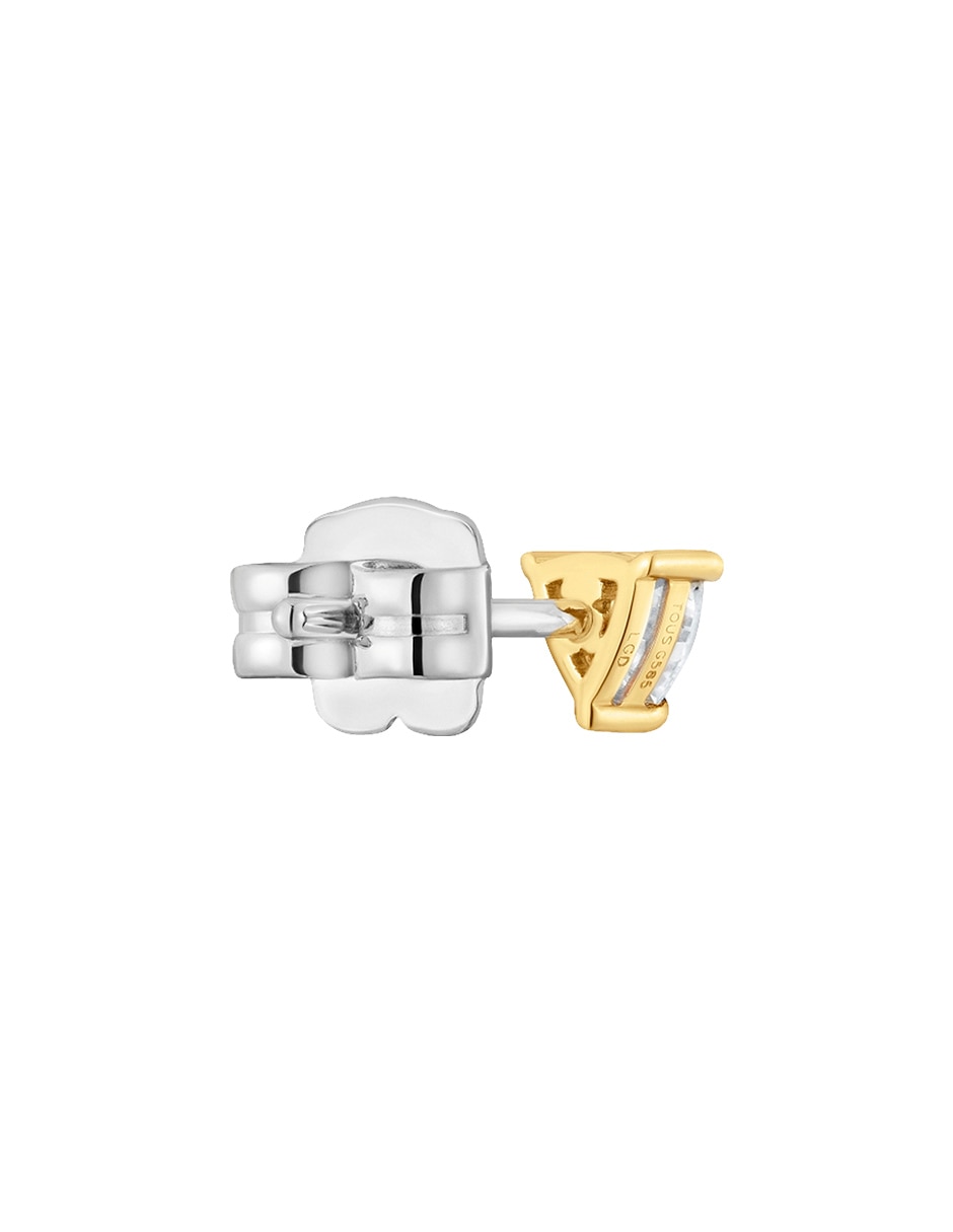 Arete triangular Tous Shine LGD de oro amarillo 14 K con acabado brillante diamante