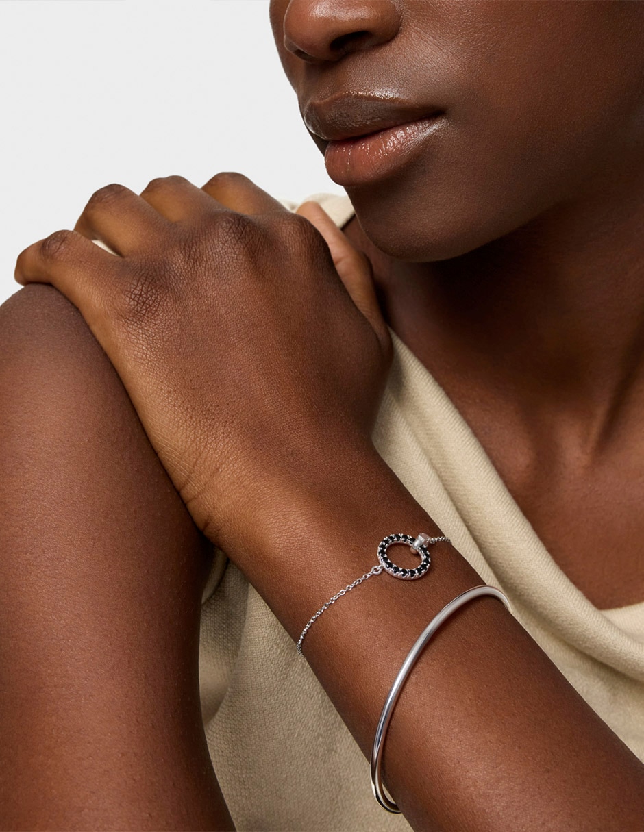 Pulsera de Plata con espinela P 925 Straight acabado brillante